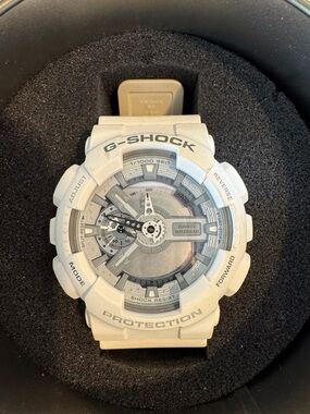 Casio G-SHOCK White and Silver Resin Sport Watch